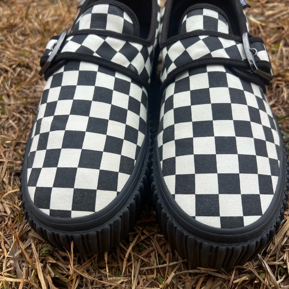 CLEAN Vans size 8 Womens Platform Creeper Mary Jane Checkerboard shoes - Picture 3 of 10